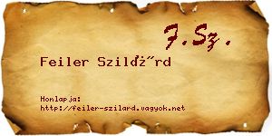 Feiler Szilárd névjegykártya
